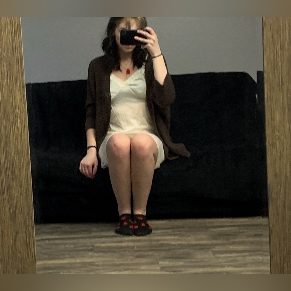 Brown knit cardigan - Picture 3 of 4